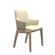 Laurel Low Back Dining Armchair | D100 | Leather