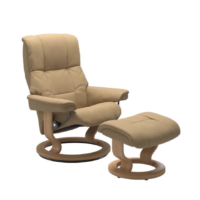 Stressless Quickship | Mayfair Classic Recliner Chair and Footstool | Leather