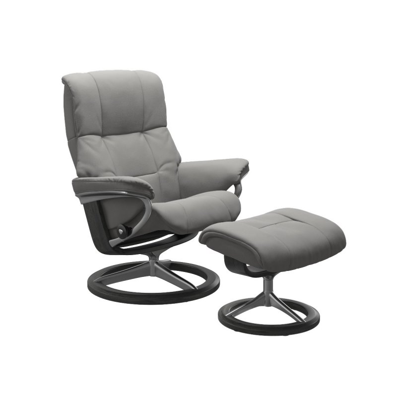 Stressless Quickship | Mayfair Signature Recliner Chair and Footstool | Leather