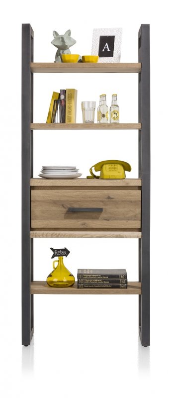 Habufa Brooklyn Bookcase | Oak Railway Brown