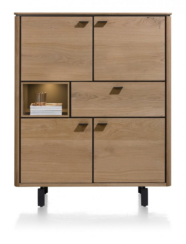 Habufa Livada Highboard | Oak Railway Brown
