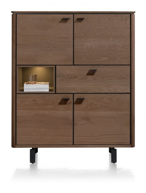 Habufa Livada Highboard | Oak Chocolate Brown