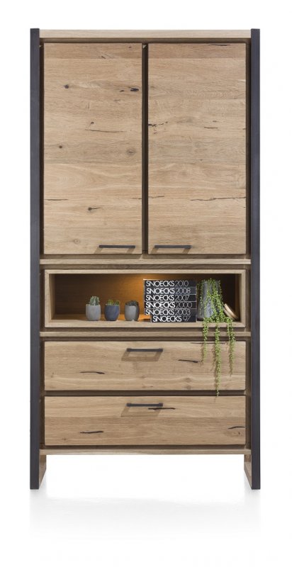 Habufa Metalo Cabinet | Oak Railway Brown