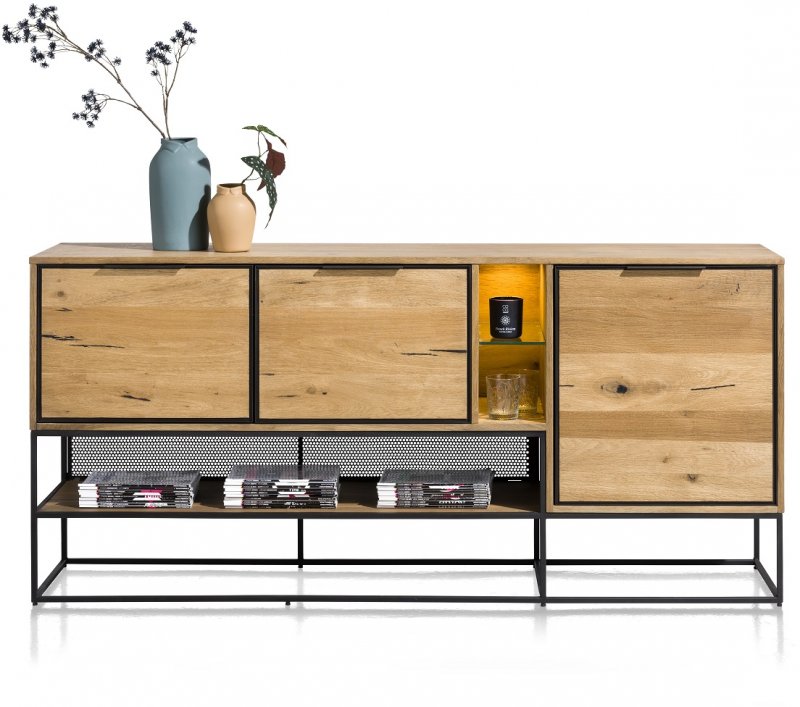 Habufa City Sideboard | Oak Railway Brown