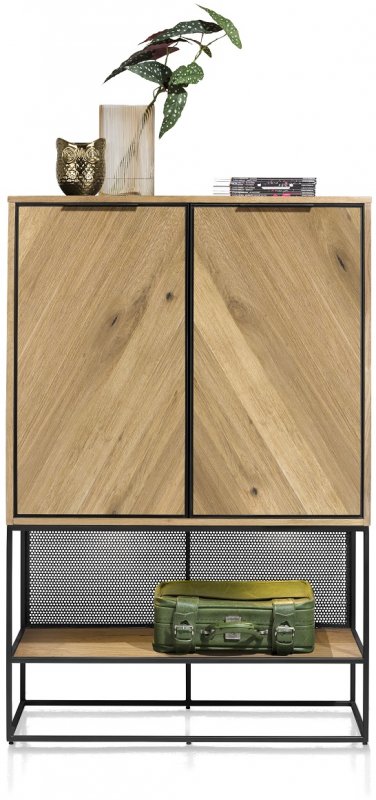 Habufa City Highboard | Oak Railway Brown