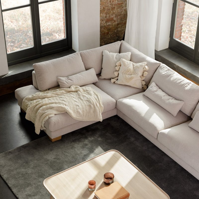 Brandon Corner Sofa Fabric Crome Interiors