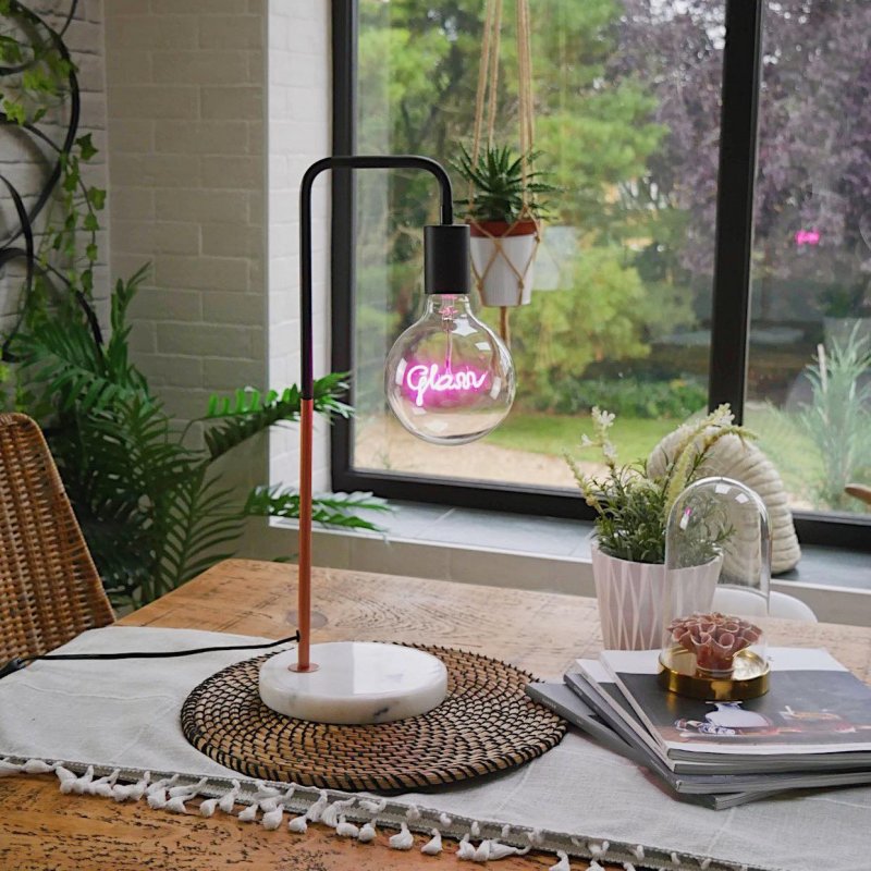 Lighting Single Lamp with Bulb Crome Interiors