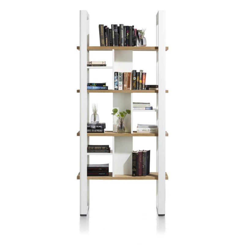 Habufa Arizona Room Divider | Oak Railway Brown & White Lacquer