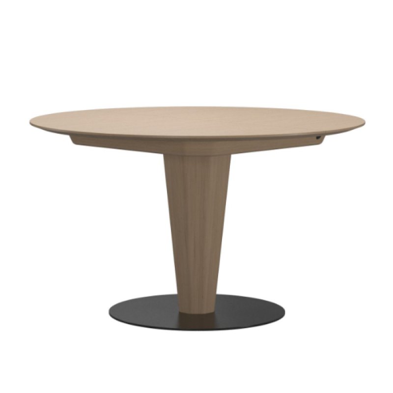 Stressless Bordeaux Extendable Round Pedestal Dining Table | Oak