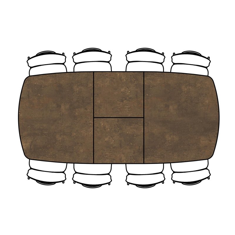 Habufa Masura Extendable Dining Table | Rust