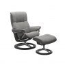 Stressless Quickship | Mayfair Signature Recliner Chair and Footstool | Leather