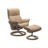 Stressless Quickship | Mayfair Signature Recliner Chair and Footstool | Leather
