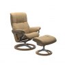 Stressless Quickship | Mayfair Signature Recliner Chair and Footstool | Leather