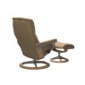 Stressless Quickship | Mayfair Signature Recliner Chair and Footstool | Leather