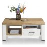 Habufa Arizona Coffee Table | Oak Railway Brown & White Lacquer