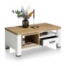 Habufa Arizona Coffee Table | Oak Railway Brown & White Lacquer