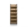 Habufa Livingston Bookcase | Oak Railway Brown