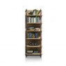 Habufa Livingston Bookcase | Oak Railway Brown