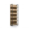 Habufa Livingston Bookcase | Oak Railway Brown