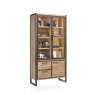 Habufa Metalo Glass Cabinet | Oak Railway Brown