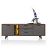 Habufa Cubo Sideboard | Burned Oak Lacquer & Anthracite Laminate