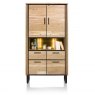 Habufa Tokyo Cabinet | Solid Burned Kikar Wood & Off Black Lacquer
