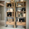 Habufa Tokyo Bookcase | Solid Burned Kikar Wood & Off Black Lacquer