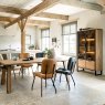 Habufa Tokyo Dining Table | Solid Burned Kikar Wood & Off Black Lacquer