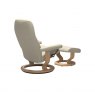 Stressless Quickship | Consul Classic Recliner Chair and Footstool | Leather