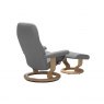 Stressless Quickship | Consul Classic Recliner Chair and Footstool | Leather