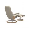Stressless Quickship | Consul Signature Recliner Chair and Footstool | Leather