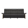 Stressless Mary Wood Recliner Sofa | Leather
