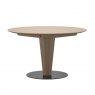 Stressless Bordeaux Extendable Round Pedestal Dining Table | Oak